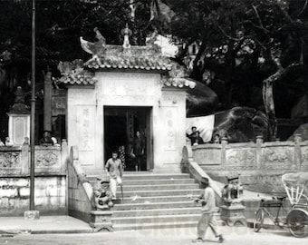 vintage photo 1954 Macau China A famous landmark A-Na Ama Chinese Temple 1 D