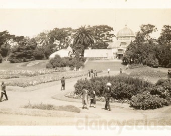 Vintage photo 1940 Visiteurs de l'Arboretum Golden Gate Park18 H