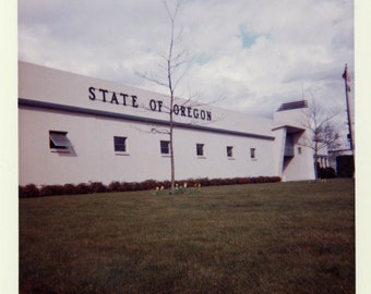 vintage photo 1960 State of Oregon Prison Jail Color Snapshot 17 K