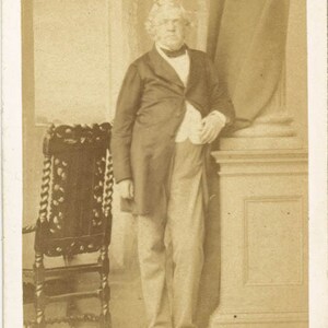 ヴィンテージ写真 1860 ウィリアム メイクピース サッケリー CDV ロンドン クイーン キューブリック フィルム ヴァニティ フェア 66 N
