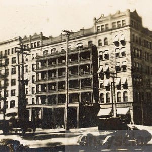Vintage photo 1909 Downtown Lincoln Nebraska City Hall Lincoln Hotel 4 photo Lot 13 F
