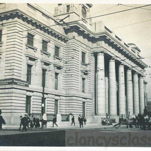 vintage photo 1912 Chicago & NW Terminal Railroad Depot Newly Built Architect Clark and fuller 50 R