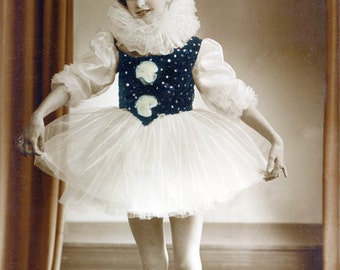 Girl w Ballet Pierrot  Costume photo