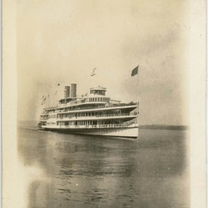 vintage photo 1915 Fiver Tier Ferryboat Steamboat 41 Z