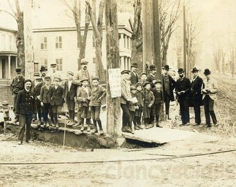 Vintage Photo Vintage 1895 Concord New Hampshire Streetcar Abstand Main & Fulton Street Photo