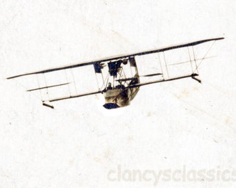 vintage photo 1914 Lawrence Sperry Curtis C2 Autopilot Seaplane Airplane Pilot Aviator 46 V