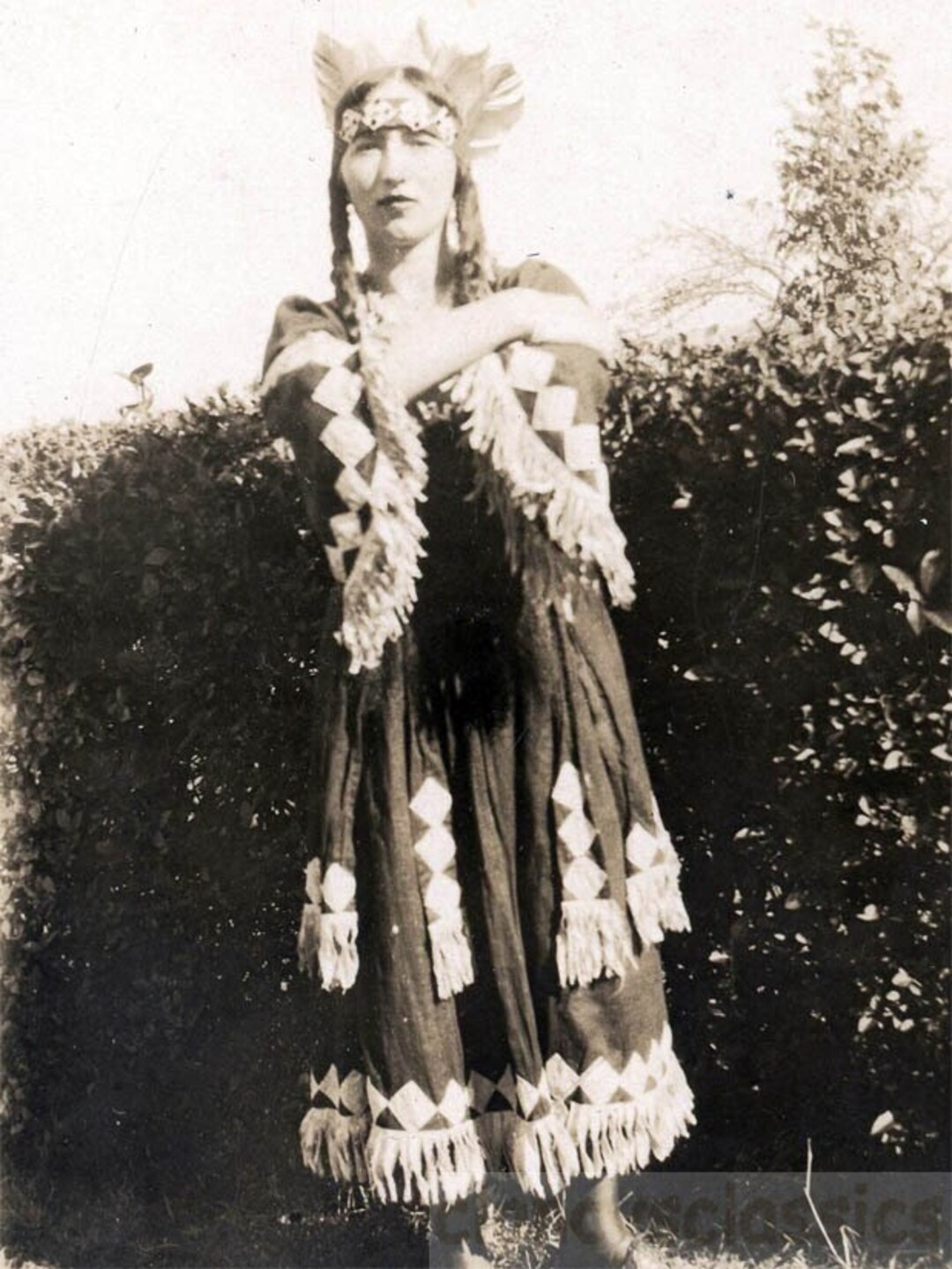Vintage Photo 1922 Woman "me" Indian Maiden Costume Halloween 55 X - Etsy