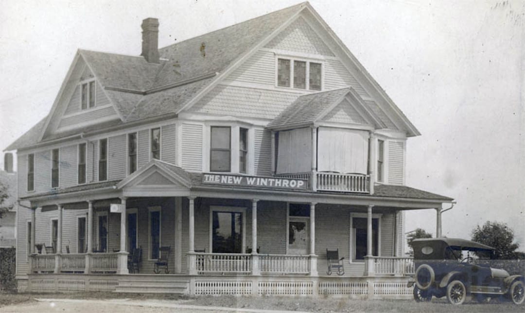Vintage Photo 1918 New Winthrop Hotel Winthrop Near Brasher Falls New