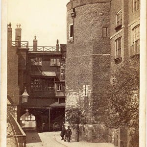 ヴィンテージ写真 1864 J デイビス バートン ロンドン 写真家 ロンドン塔 鐘楼 英国 CDV71 Q