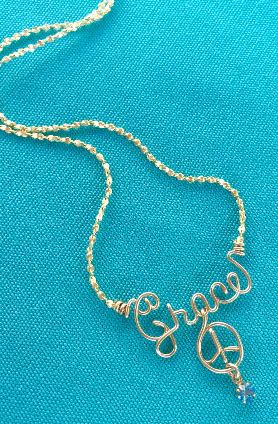 Personalized Gold Name Necklace or Anklet W/charm & Swarovski Etsy
