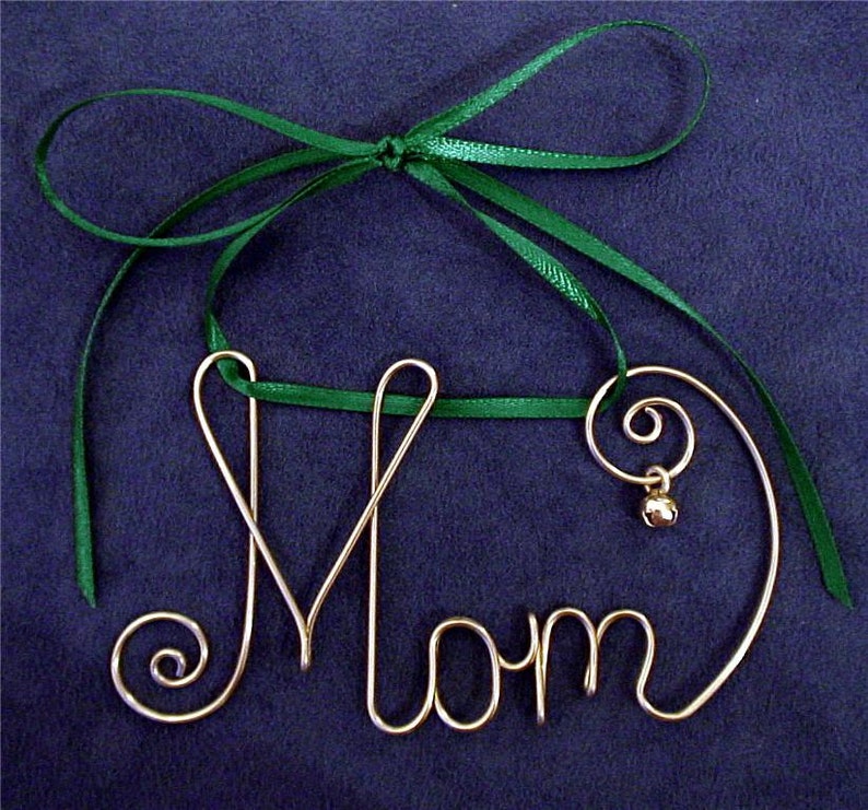 Personalized Brass Wire Name Christmas Ornament w/Jingle Etsy