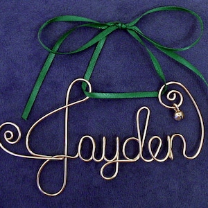 Personalized Solid Brass Name Christmas/Holiday Ornament w/Jingle Bell~THE ORIGINAL~Any Name~perfect gift for Baby, Mom, anyone on your list