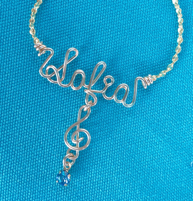 Personalized Silver Or Gold Wire Name Necklace ankletmusic Etsy