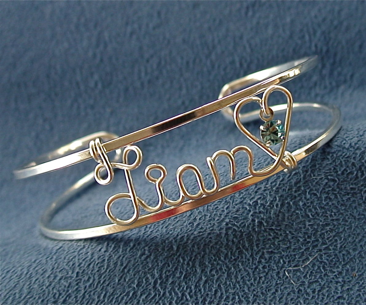 Wire name bracelet deals