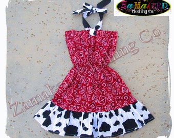 Girl Cow Outfit Dress / Cow Dress for Girls / Cow Dress Baby / Cow Outfit Baby Girl / Cow Dress for Toddlers / Baby Girl Outfit / Zamakerr