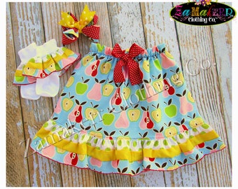 Falda de la escuela de espalda de la niña / Conjunto de traje de falda de niña / Falda de regreso a la escuela / 1er día de jardín de infantes / Talla 5 6 5/6 5T 6t LISTO PARA ENVIAR