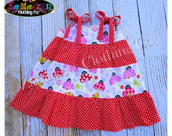 Baby Girl Ladybug Dress / Toddler Ladybug Dress / Girls Ladybug Outfit / Ladybug Theme Birthday Party / Ladybug Infant / Lady Bug / Zamakerr