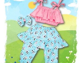 Girls Cow Pants / Cow Outfit Baby Girl / Cow Print Outfit / Cow Birthday Party / Farm Theme Birthday / Girl Farm Outfit / Baby Girl Clothes
