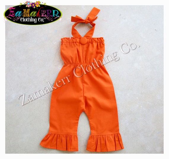 orange romper outfit