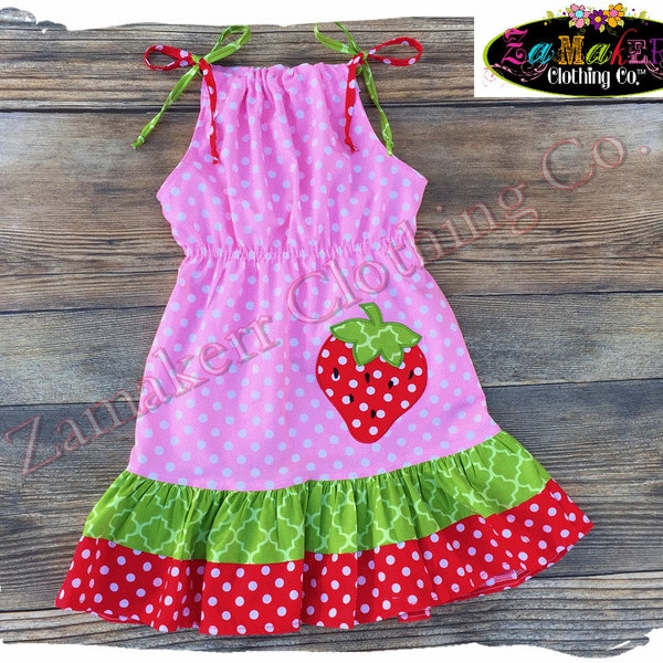 Strawberry Bryar Dress by Zuccini Kids main image 1