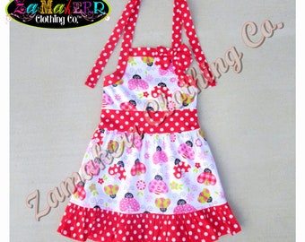 Girl Lady Bug Dress / Toddler Girl Dress / Abiti per ragazze / Abiti per ragazze / Vestito da bambina / Abito da ragazza / Abito da sfilata per ragazze / Compleanno di coccinella