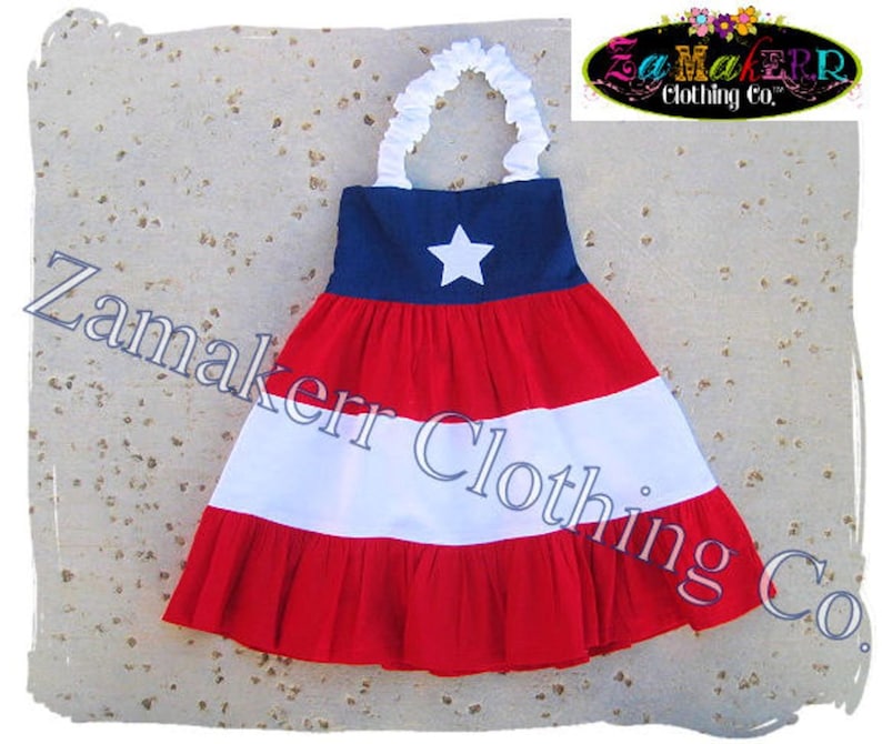 Girl Patriotic Dress / Patriotic Outfit / Independence Day Dress / July 4th Dress / Star Stripe / Fourth July Set / Baby Girl 4th of July 