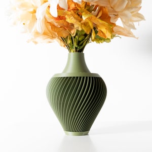 Dekovase / Spiralvase / Kugelvase / 3D Vase / Pampasgras / Trockenblumen / Dekoration / Eukalyptus / Schleierkraut / Kumo