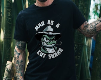 Aussie Humour T-Shirt Australian Slang Mad as a Cut Snake Aussie Funny