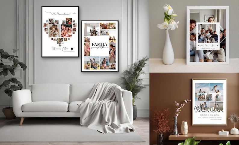Family Photo Frame, Family Photo Collage, Family Photo Frames, Editable ...