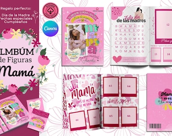 Personalized Sticker Album, Gift for Mom, Printable Photo Album, Happy Mother’s Day Gift, Editable Template, Print-at-Home Album