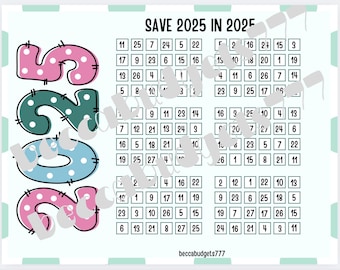 SAVE 2025 in 2025 savings challenge *digital download*