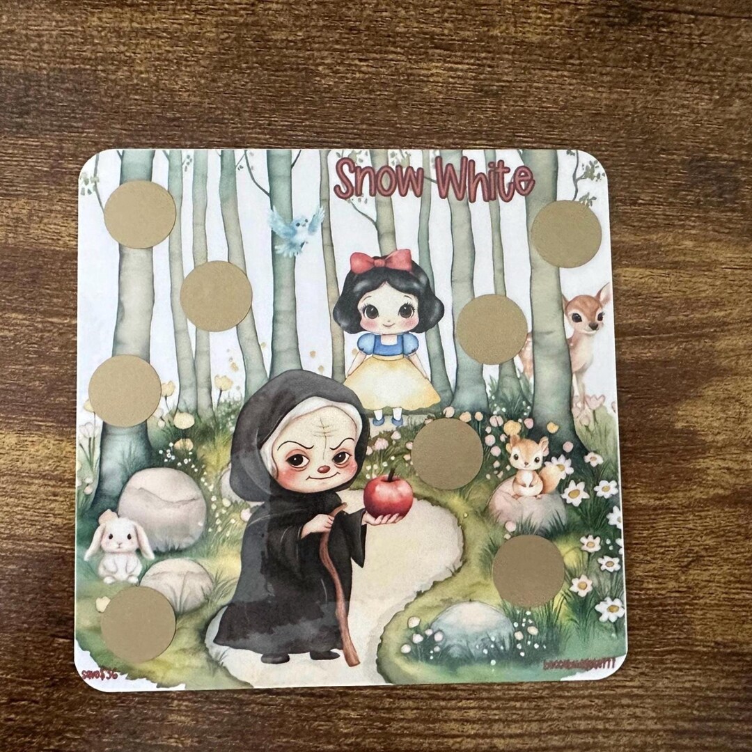 Snowhite Raffle SNOW WHITE and 7 DWARFS Scratch off Savings Challenge - Etsy