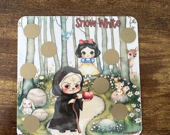 SNOW WHITE and 7 DWARFS scratch off savings challenge