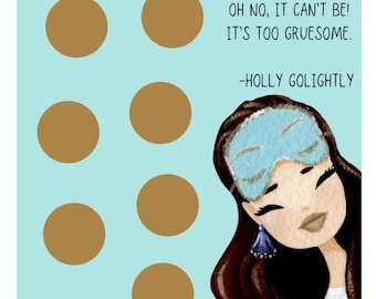 AUDREY HEPBURN MASK scratch off savings challenge