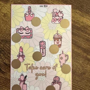 SELFCARE scratch off savings challenge