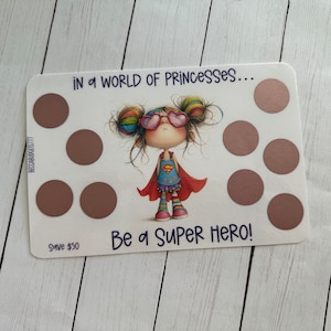PRINCESS VS HERO scratch off savings challenge