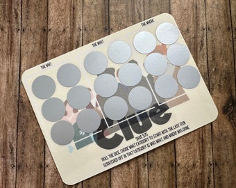 CLUE GAME savings challenge scratch off