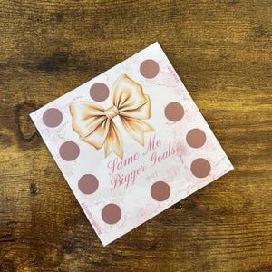 BIGGER GOALS 2025 scratch off savings challenge