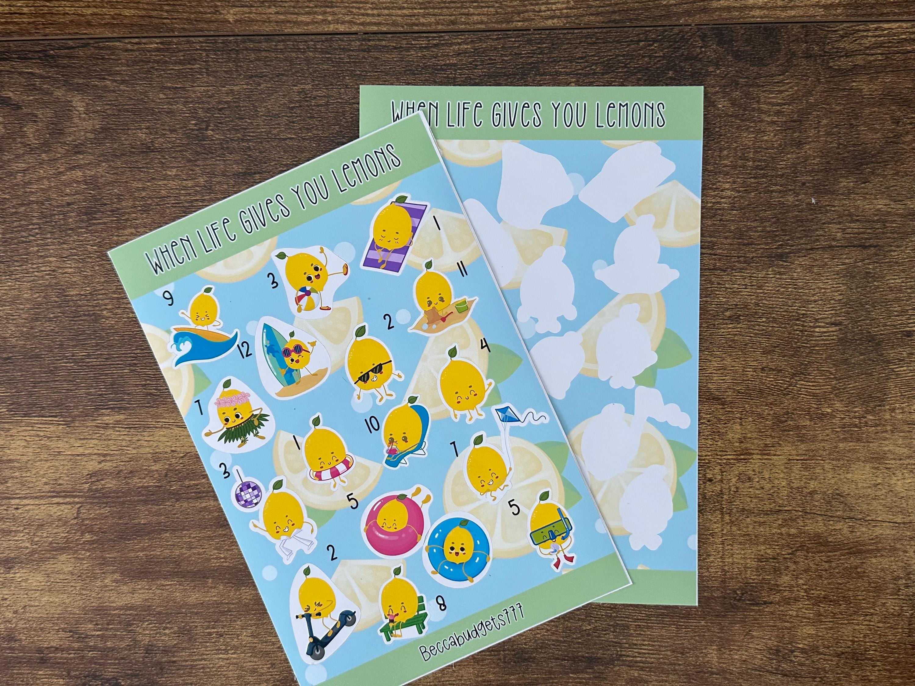 LEMON STICKER GAME - Etsy