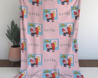 BT21 Cooky Blanket, BTS Jungkook Pink Throw Blanket, Cute Kpop Plush Blanket, Cozy Fleece Throw, Bedroom Decor, BTS Army Jungkook Gift