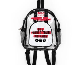 BTS Arirang 2026 World Tour Logo Design 1 Clear Backpack for Concerts