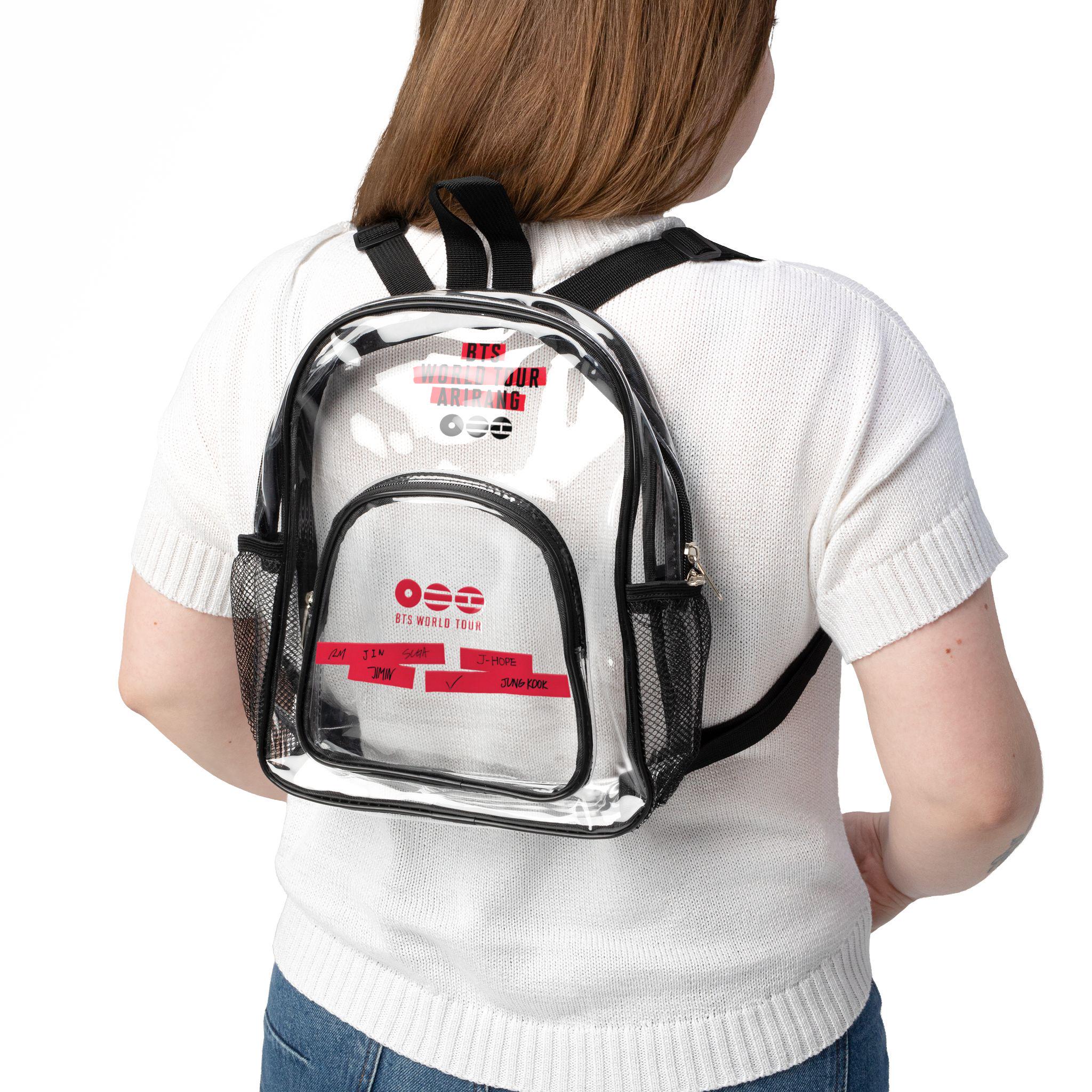 BTS Arirang World Tour Clear Backpack, Stadium Approved Concert