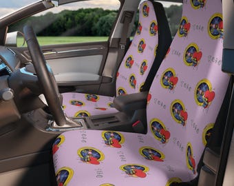 BT21 Tata Car Seat Cover, BTS V Car Accessory, Cute Auto Interior Decor, Kpop Car Decor, Seat Protector, BTS Taehyung Fan Gift
