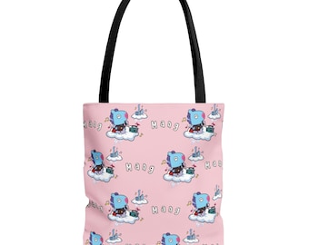 BT21 Mang Tote Bag, BTS JHope Canvas Tote, Kpop Concert Bag, Cute Everyday Bag, School Book Bag, Hobi Fan Gift