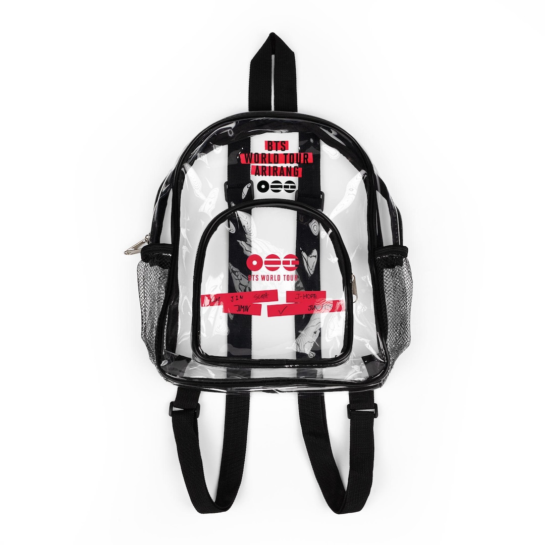 BTS Arirang World Tour Clear Backpack, Stadium Approved Concert