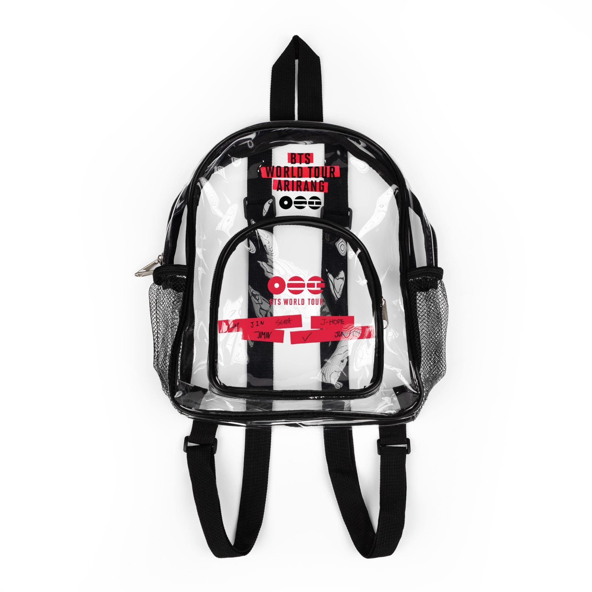 BTS Arirang World Tour Clear Backpack, Stadium Approved Concert