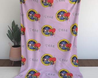 BT21 Tata Blanket, BTS V Throw Blanket, Cute Kpop Plush Blanket, Cozy Fleece Throw, Bedroom Decor Kids Blanket, BTS Army Taehyung Fan Gift