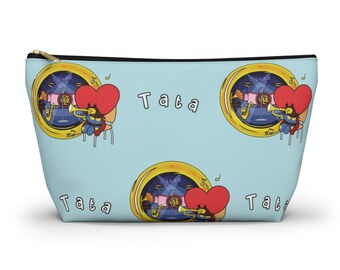 BT21 Tata Travel Bag, BTS V Makeup Bag, Kpop Toiletry Pouch, Cute Organizer, Kids Snack Bag, Concert Photocard Holder, Taehyung Gift
