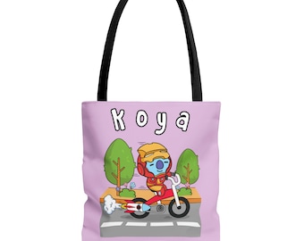 BT21 Koya Tote Bag, BTS RM Canvas Tote, Kpop Fan Bag, Cute Book Bag for School, Everyday Shoulder Bag, Minimalist Tote