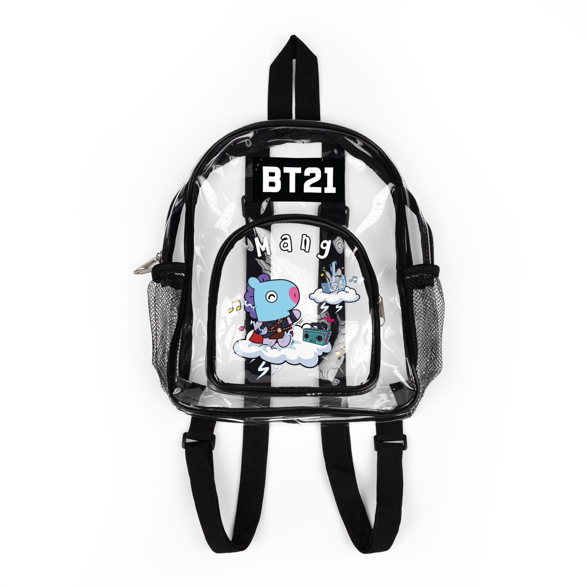 FIRM. Official Miniso Universtar BT21 Backpack. BTS RJ Kpop - DISCONTINUED ITEM Use the BT21 Collection Fuzzy Backpack to feel soft and  main image 2